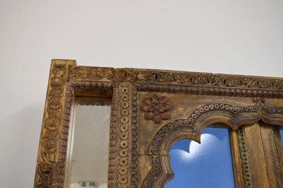 Lot 269 - Indian Rajasthan carved wooden window and frame