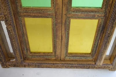 Lot 269 - Indian Rajasthan carved wooden window and frame