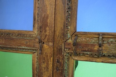 Lot 269 - Indian Rajasthan carved wooden window and frame