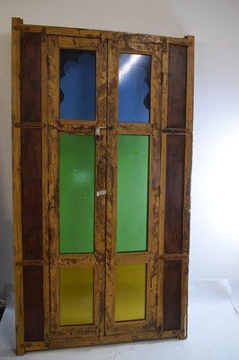 Lot 269 - Indian Rajasthan carved wooden window and frame
