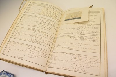 Lot 150 - H.M.S. Comus ships log book 1879-1881