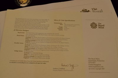 Lot 202 - Royal Mint One Pound Coin 25th Anniversary silver proof collection