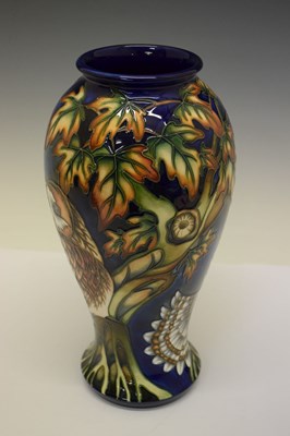 Lot 406 - Moorcroft Pottery - 'Night Watch' pattern baluster vase