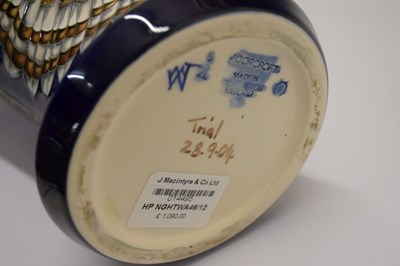 Lot 406 - Moorcroft Pottery - 'Night Watch' pattern baluster vase