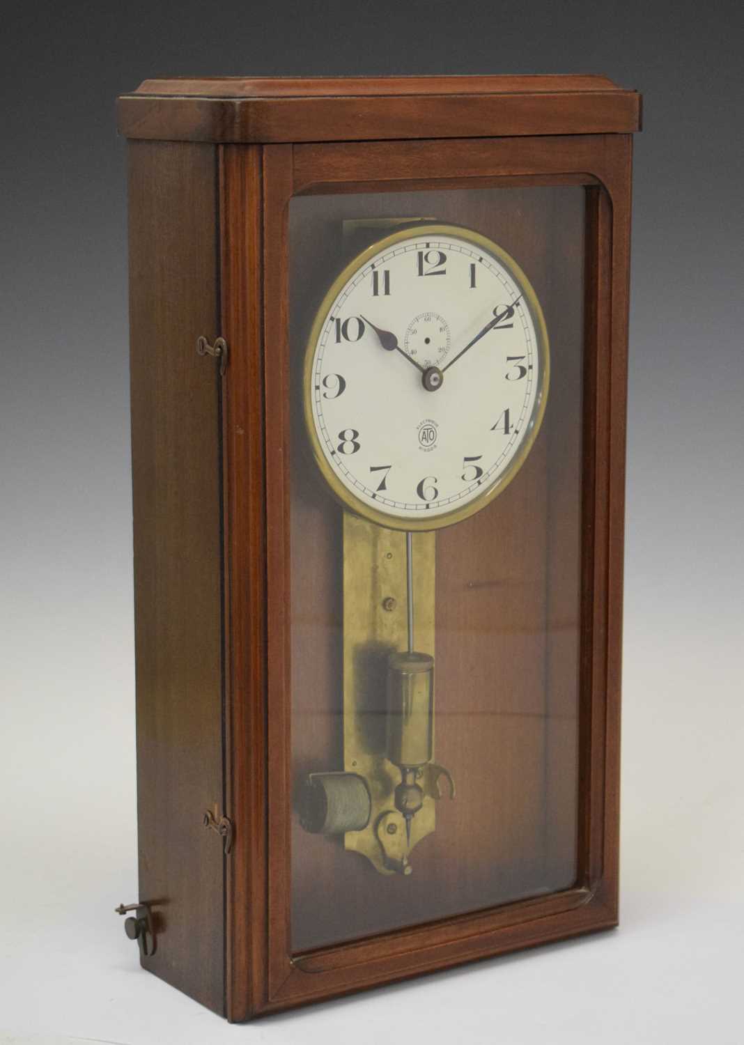 Lot 347 - French ATO electric wall clock