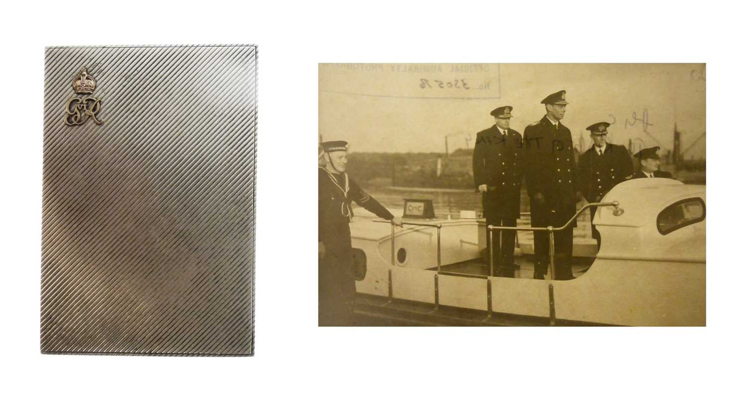 Lot 341 - George VI Royal presentation silver cigarette case