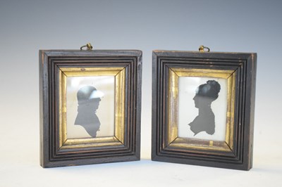 Lot 195 - Pair of early 19th Century silhouette portraits