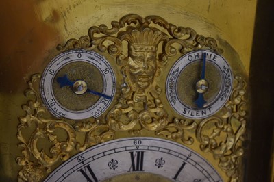 Lot 643 - Winterhalder & Hofmeier - Large German carved oak triple fusee chiming bracket clock