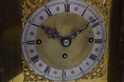Lot 643 - Winterhalder & Hofmeier - Large German carved oak triple fusee chiming bracket clock