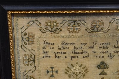 Lot 609 - Two 19th Century needlework samplers