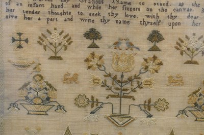 Lot 609 - Two 19th Century needlework samplers