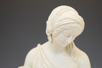 Lot 345 - Large Robinson and Leadbeater Parian bust of Charles Spurgeon and two smaller busts