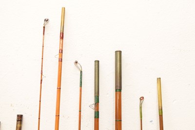 Lot 360 - Eight split cane and other fishing rods