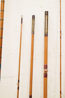 Lot 360 - Eight split cane and other fishing rods