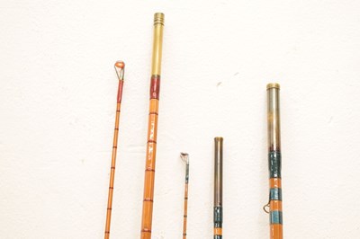 Lot 360 - Eight split cane and other fishing rods