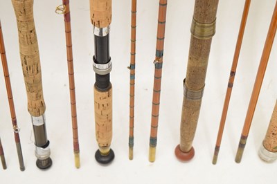 Lot 360 - Eight split cane and other fishing rods