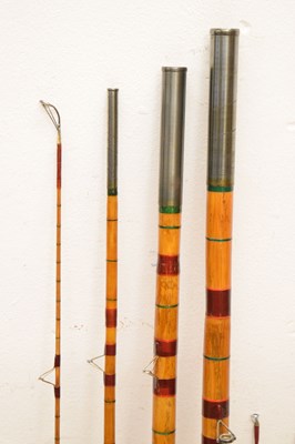 Lot 360 - Eight split cane and other fishing rods