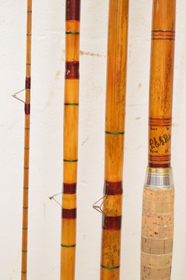Lot 360 - Eight split cane and other fishing rods
