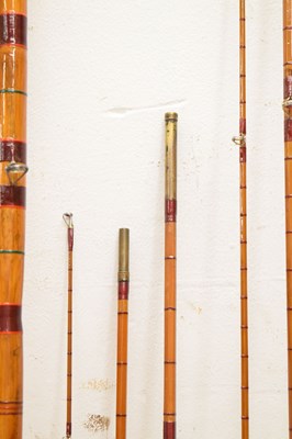 Lot 360 - Eight split cane and other fishing rods