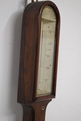 Lot 639 - Victorian rosewood marine stick barometer