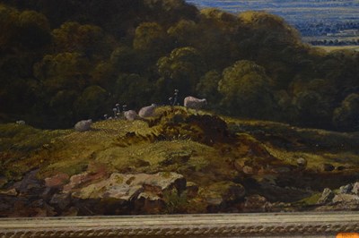 Lot 8 - Henry Hewitt (1818-1875) – Oil on canvas - Vale of Nailsea with Backwell Church