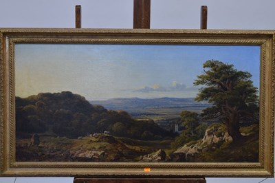 Lot 8 - Henry Hewitt (1818-1875) – Oil on canvas - Vale of Nailsea with Backwell Church