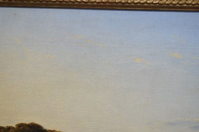 Lot 8 - Henry Hewitt (1818-1875) – Oil on canvas - Vale of Nailsea with Backwell Church