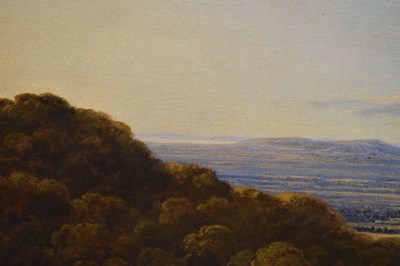 Lot 8 - Henry Hewitt (1818-1875) – Oil on canvas - Vale of Nailsea with Backwell Church