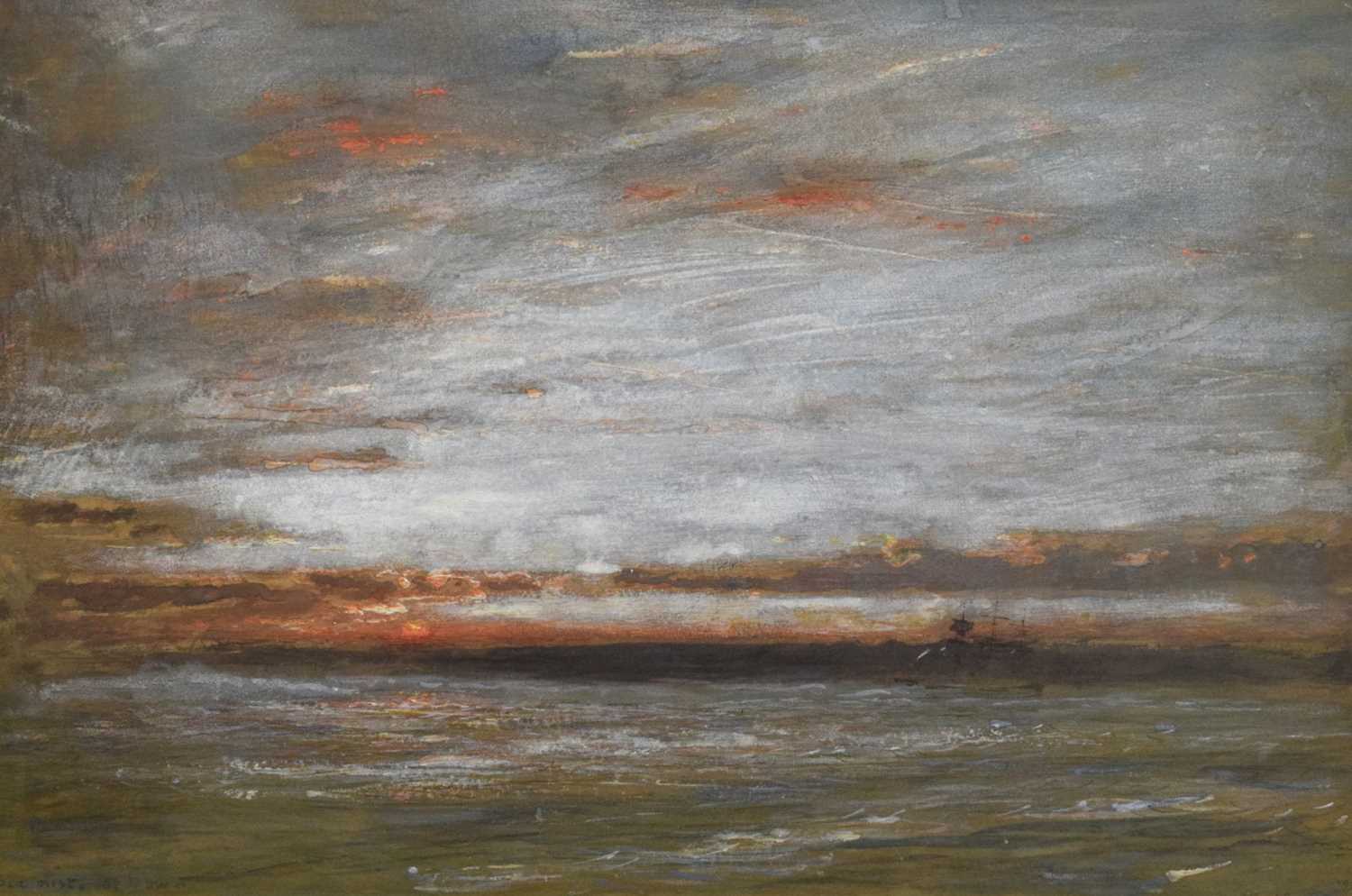 Lot Albert Goodwin, (1845-1932) - Watercolour - 'Sea Mist at Dawn'