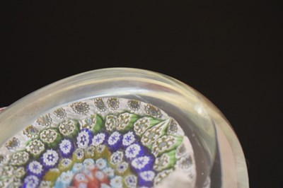 Lot 392 - Oval millefiori paperweight