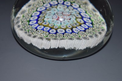 Lot 392 - Oval millefiori paperweight