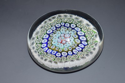 Lot 392 - Oval millefiori paperweight