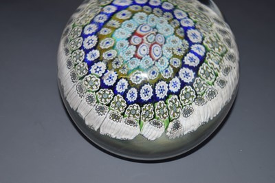 Lot 392 - Oval millefiori paperweight