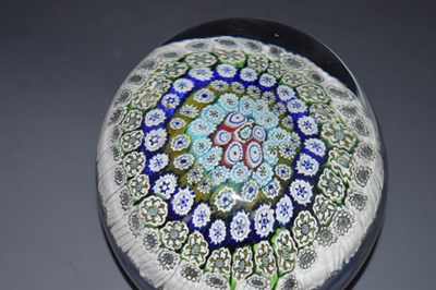 Lot 392 - Oval millefiori paperweight
