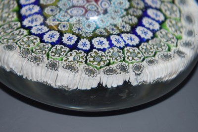 Lot 392 - Oval millefiori paperweight