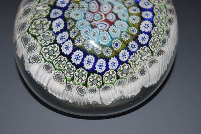 Lot 392 - Oval millefiori paperweight