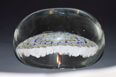 Lot 392 - Oval millefiori paperweight