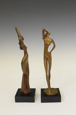 Lot 217 - Bernard Kim (b.1942, Korean/American) - Pair of bronze sculptures