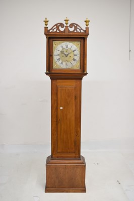 Lot 471 - George III walnut-cased 8-day brass dial longcase clock, Mayhew, Woodbridge