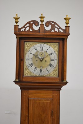 Lot 471 - George III walnut-cased 8-day brass dial longcase clock, Mayhew, Woodbridge
