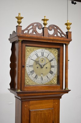 Lot 471 - George III walnut-cased 8-day brass dial longcase clock, Mayhew, Woodbridge