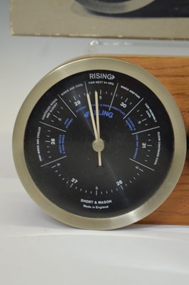 Lot 677 - Short & Mason desk Ranger Barometer and Clock