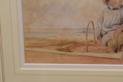Lot 632 - Follower of John Henry Mole (1814-1886) - Watercolour - 'The Fisher Boy'
