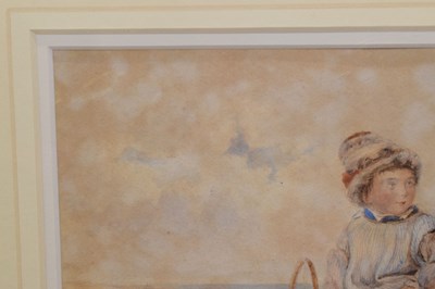 Lot 632 - Follower of John Henry Mole (1814-1886) - Watercolour - 'The Fisher Boy'