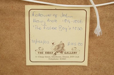 Lot 632 - Follower of John Henry Mole (1814-1886) - Watercolour - 'The Fisher Boy'