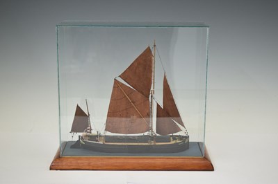 Lot 297 - Glass cased model of 'Kathleen' Thames barge