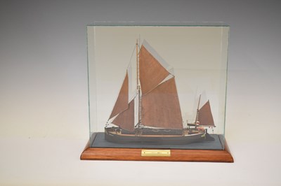 Lot 297 - Glass cased model of 'Kathleen' Thames barge