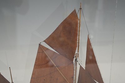 Lot 297 - Glass cased model of 'Kathleen' Thames barge