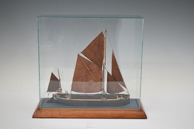 Lot 297 - Glass cased model of 'Kathleen' Thames barge
