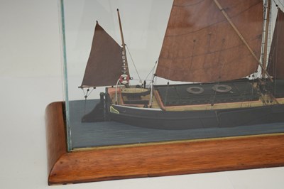 Lot 297 - Glass cased model of 'Kathleen' Thames barge